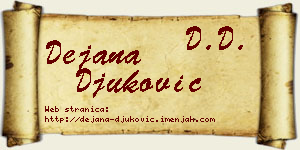 Dejana Đuković vizit kartica